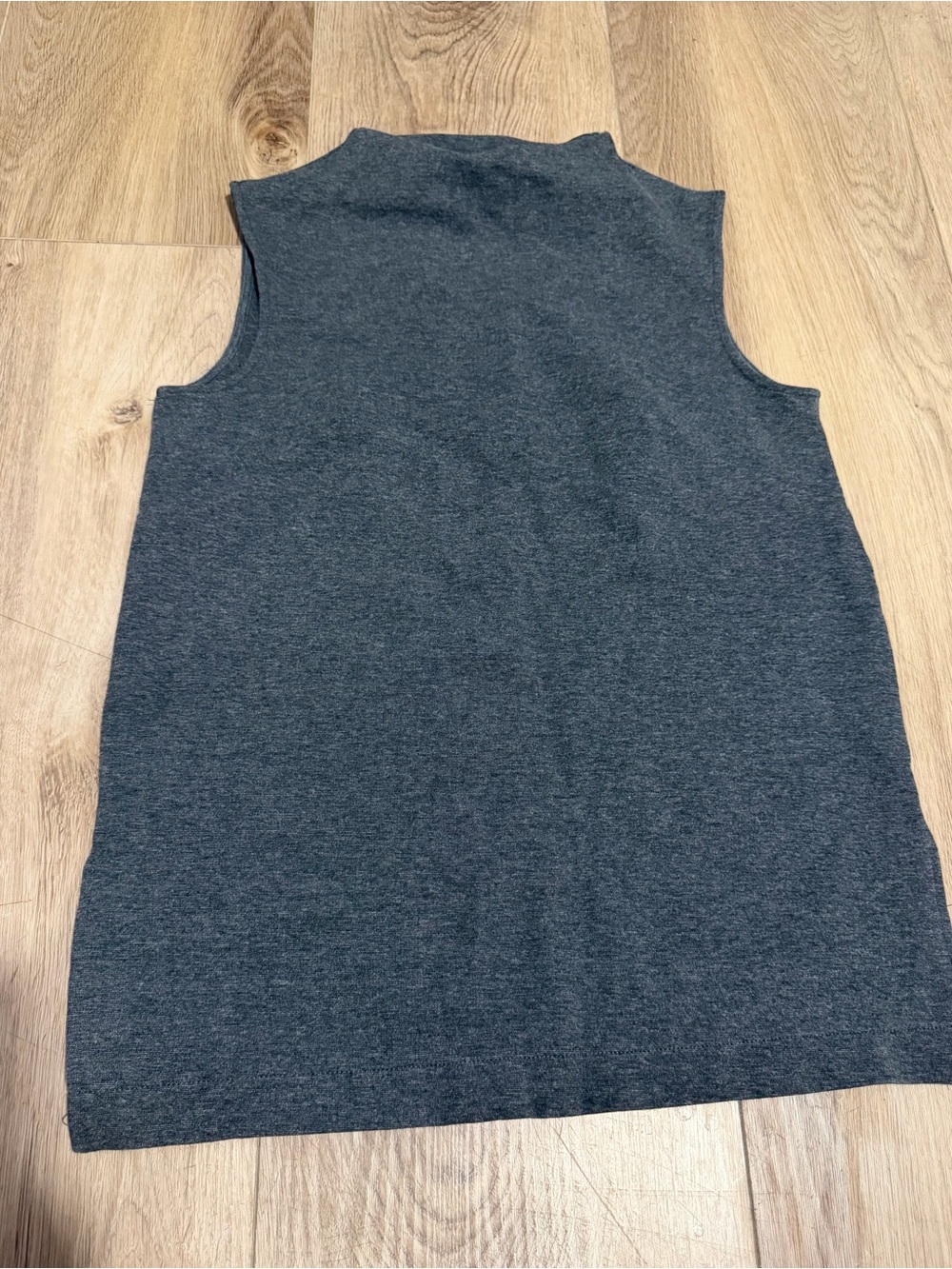 Charcoal Sleeveless Mock Neck Top Small